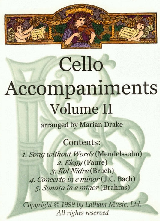 Cello Accompaniments Arr Drake Vol 2 Book