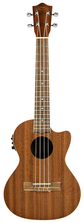 Lanikai Mahogany Series Tenor AC/EL Ukulele with Fishman Kula Preamp and Padded Gig Bag