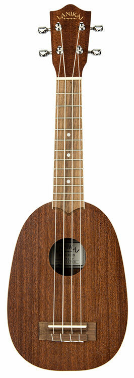 Lanikai Mahogany Series Pineapple Ukulele with Padded Gig Bag, Natural Satin Finish