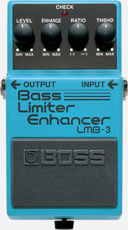 BOSS LMB-3 Bass Limiter/Enhancer Pedal - Dynamic Range Control with Threshold & Ratio Knobs