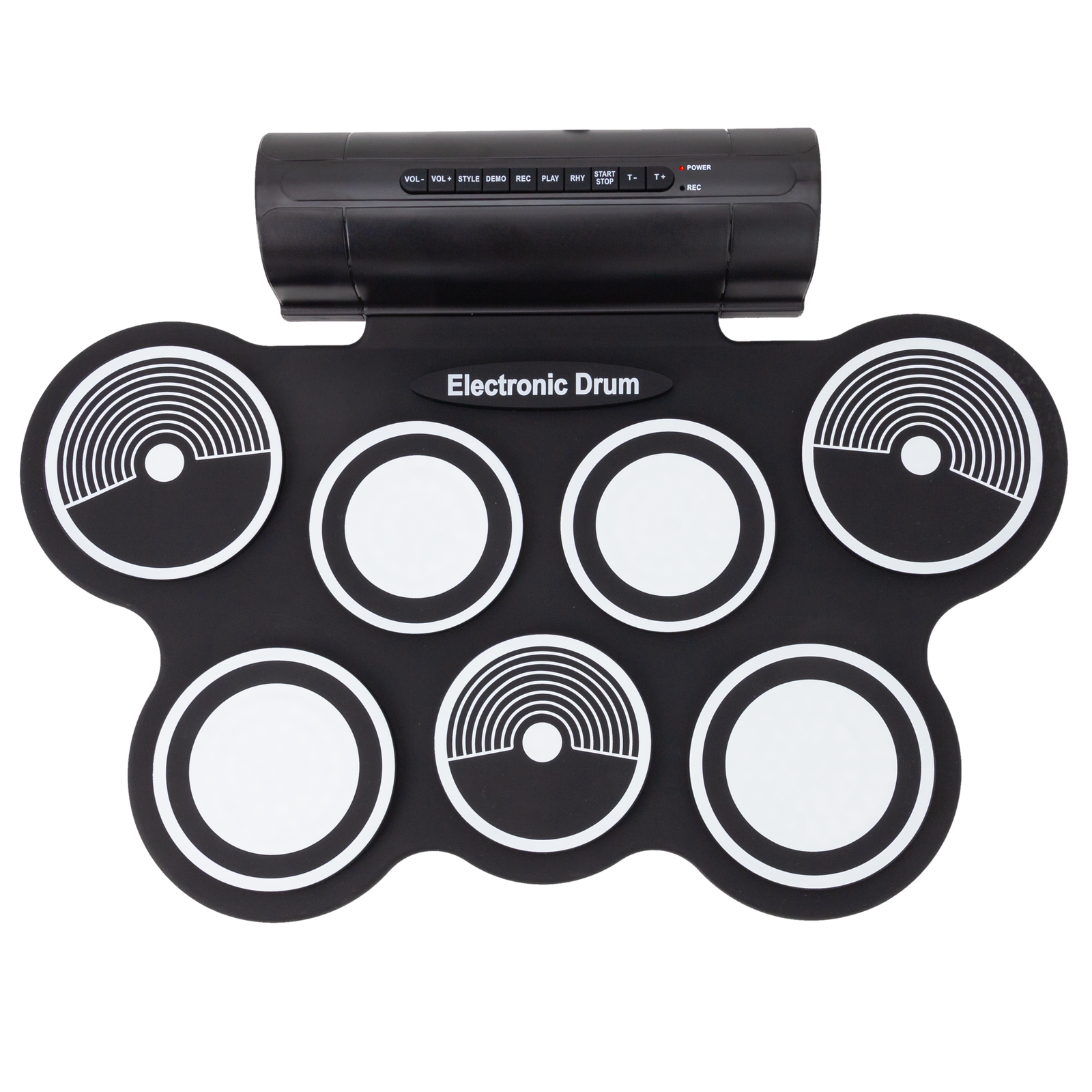 Lorden LMD-759 Electronic Drum Pad Kit with 7 Pads, 2 Pedals, USB MIDI, Built-in Sounds, and Record & Playback功能