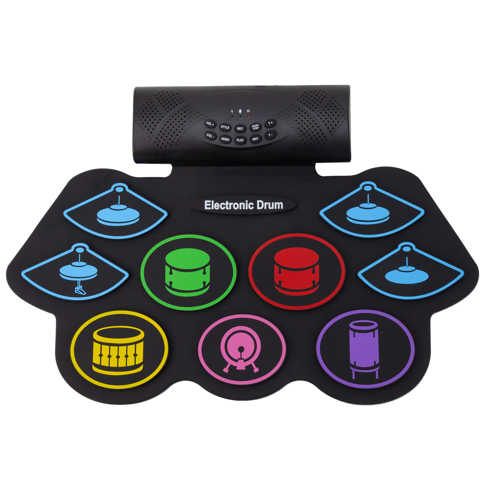 Lorden LMD-862 Electronic Drum Pad with Bluetooth, 9 Pads, 2 Pedals, Rechargeable Battery, USB MIDI Ready, Stereo Speakers, Includes Drumsticks