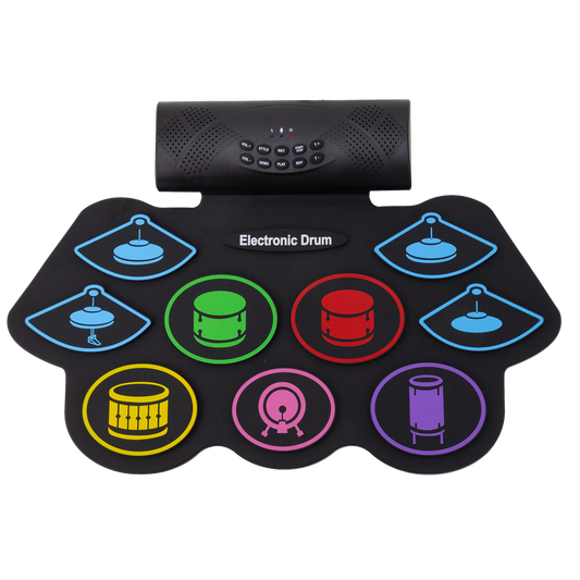 Lorden LMD-862 Electronic Drum Pad with Bluetooth, 9 Pads, 2 Pedals, Rechargeable Battery, USB MIDI Ready, Stereo Speakers, Includes Drumsticks