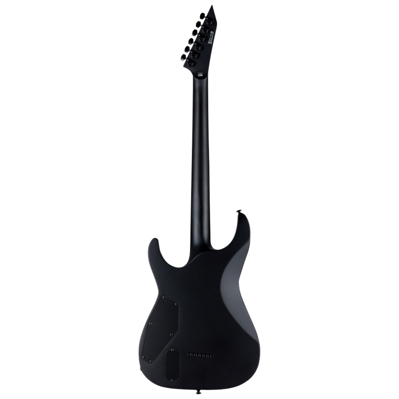 LTD MH-1000 Baritone Guitar in Black Satin with 27” Scale, Mahogany Body, Maple Neck, EMG Pickups, and Locking Tuners — view 2