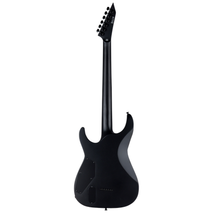 LTD MH-1000 Baritone Guitar in Black Satin with 27” Scale, Mahogany Body, Maple Neck, EMG Pickups, and Locking Tuners — view 2