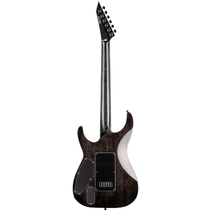 LTD MH-1000ET EverTune Guitar with Flamed Maple Top, See Thru Black Finish, EMG Pickups, Ebony Fingerboard, and Grover Tuners — view 2