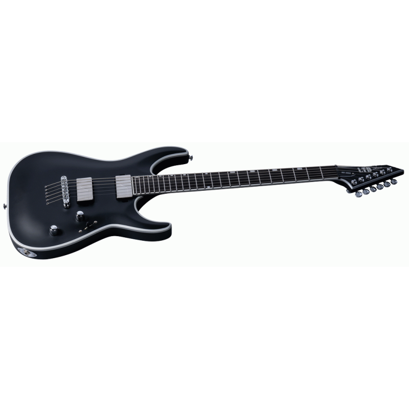 ESP LTD MH-1000NT Bold Binding Black Satin Electric Guitar — view 3