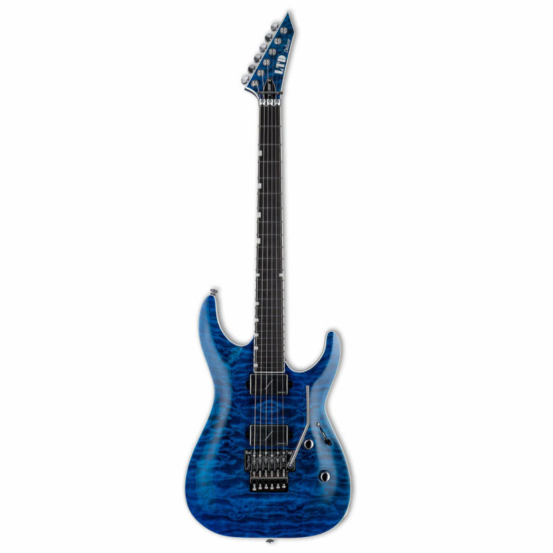 LTD MH-1000 Electric Guitar in Black Ocean Finish with Quilted Maple Top and Fishman Fluence Modern Humbuckers