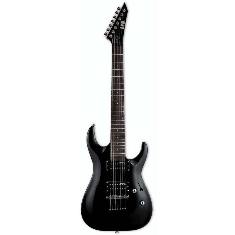 LTD LMH-17 7 String Electric Guitar Kit with Gig Bag - Black Finish