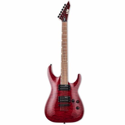 LTD MH-200QM NT STBC Electric Guitar with Quilted Maple Top, Mahogany Body, Maple Neck, Roasted Jatoba Fingerboard, and ESP Designed Pickups