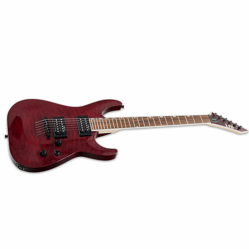 LTD MH-200QM NT STBC Electric Guitar with Quilted Maple Top, Mahogany Body, Maple Neck, Roasted Jatoba Fingerboard, and ESP Designed Pickups — view 3