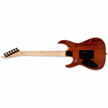 LTD MH-203QM See Thru Blue Electric Guitar with H/S/S Pickup Configuration and Floyd Rose Tremolo — view 2
