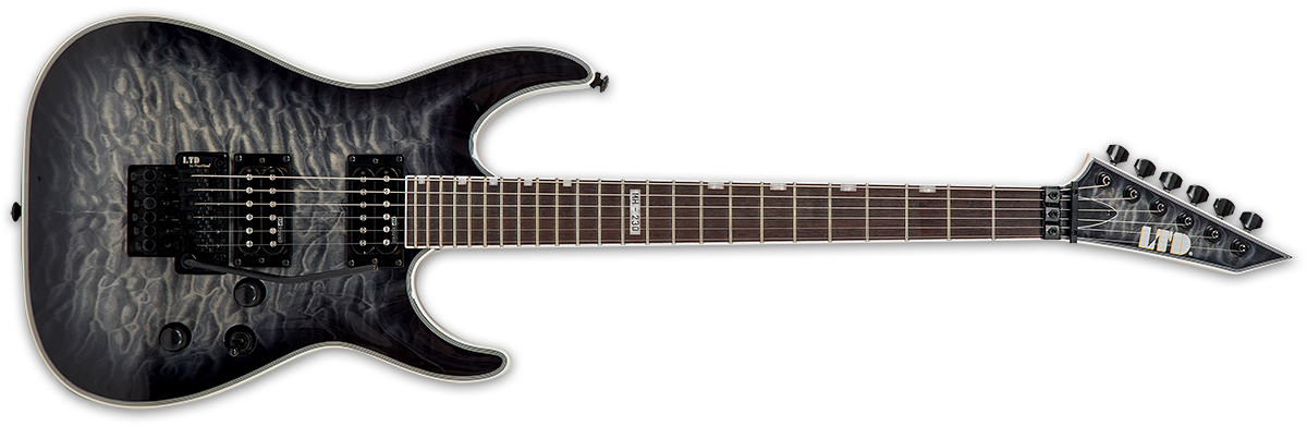 ESP LTD MH-230QM Electric Guitar FR See Thru Black Sunburst