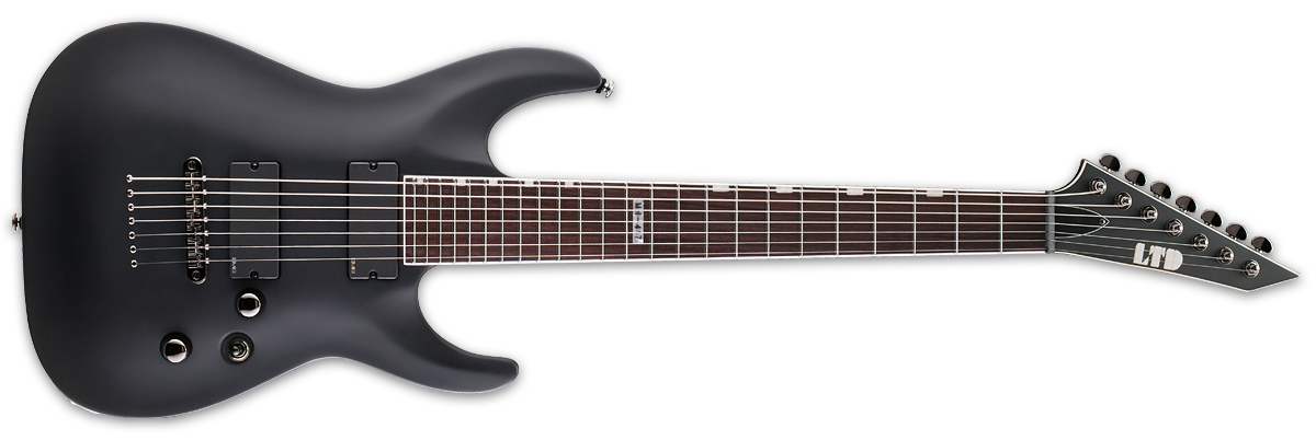ESP LTD MH-417 7 String Black Satin Electric Guitar