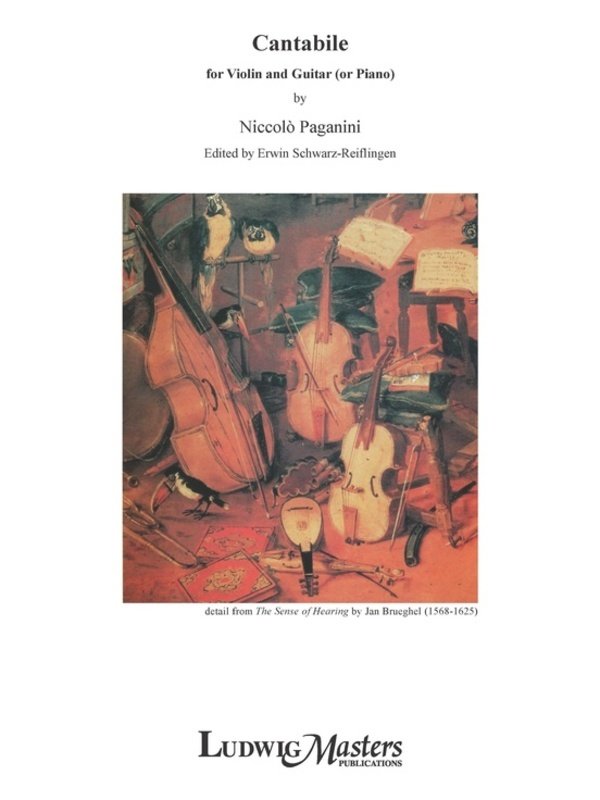 Paganini - Cantabile for Violin and Guitar/Piano, Niccolo Paganini, LudwigMasters Publications, 1 Page
