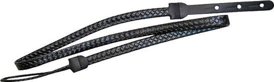 LM Leather Weave Mandolin Strap 3/4 inch woven leather, Black
