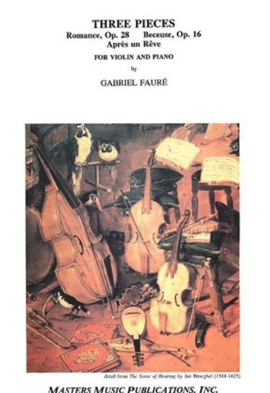 Three Pieces Arr Bachmann Violin And Piano Book