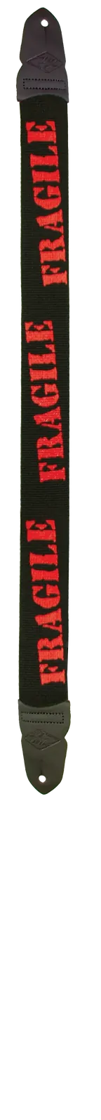 Lm Products 02 Inch Gtr Strap Leather Ends Adjustable Black Red Fragile Design