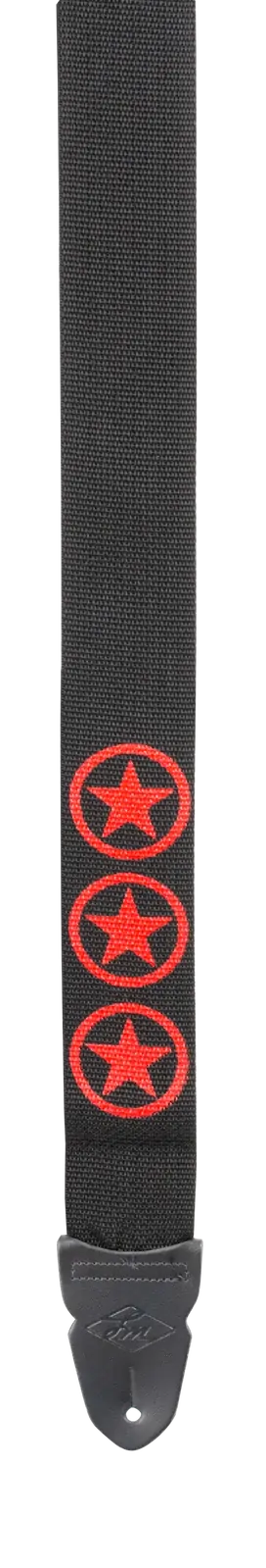 Lm Products 2 Inch Guitar Strap Poly with Red Star Design
