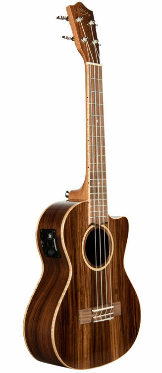 Lanikai Morado Series All Solid Tenor AC/EL Ukulele with Fishman Kula Preamp and Tuner, Natural Gloss Finish, Foam Case — view 3