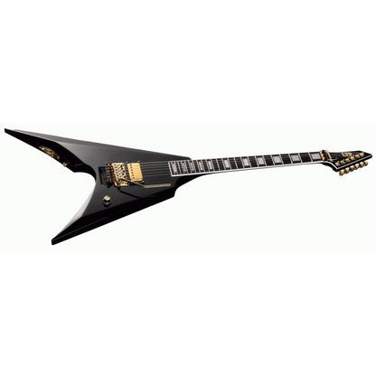ESP LTD MSV-1 Black Gloss Electric Guitar with Gold Hardware and Hardshell Case — view 3