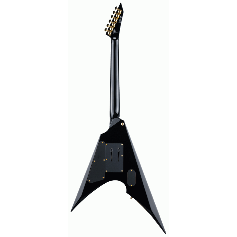 ESP LTD MSV-1 Black Gloss Electric Guitar with Gold Hardware and Hardshell Case — view 2