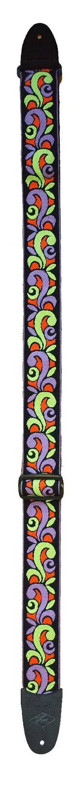 Lm Products Pattern Series 2 Inch Multi-Coloured Swirl Guitar Strap
