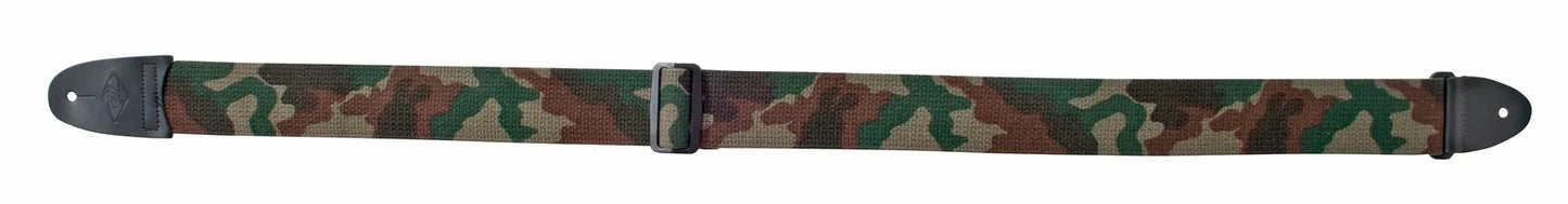 Lm Products 2 Inch Cotton Web Camo Guitar Strap with Leather Ends