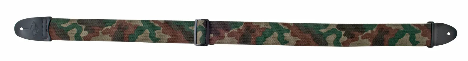 Lm Products 2 Inch Cotton Web Camo Guitar Strap with Leather Ends