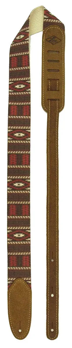 LM Products South West 2 Inch Acoustic Guitar Strap - Brown