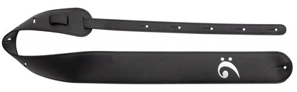 Leather Bass Clef Guitar Strap — view 2
