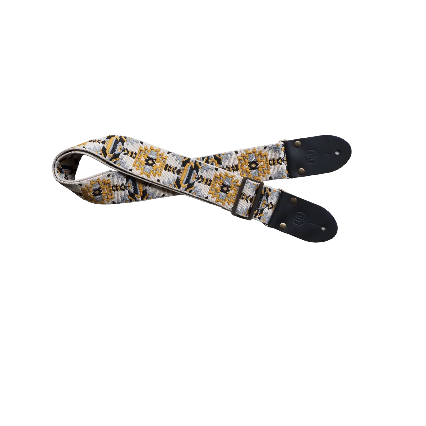 LM 2in Azteca Strap with White/Gold Aztec Pattern — view 3