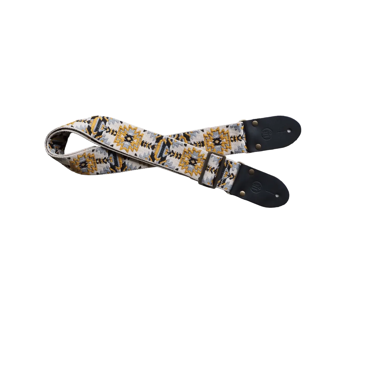 LM 2in Azteca Strap with White/Gold Aztec Pattern — view 3