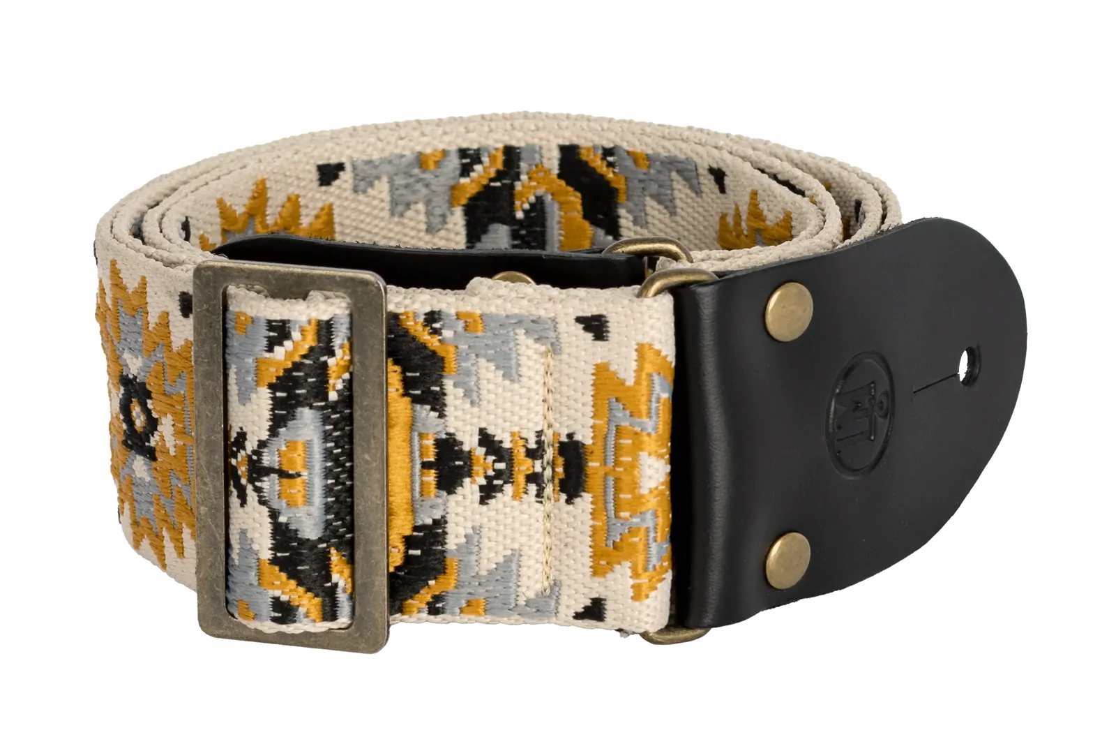 LM 2in Azteca Strap with White/Gold Aztec Pattern — view 4
