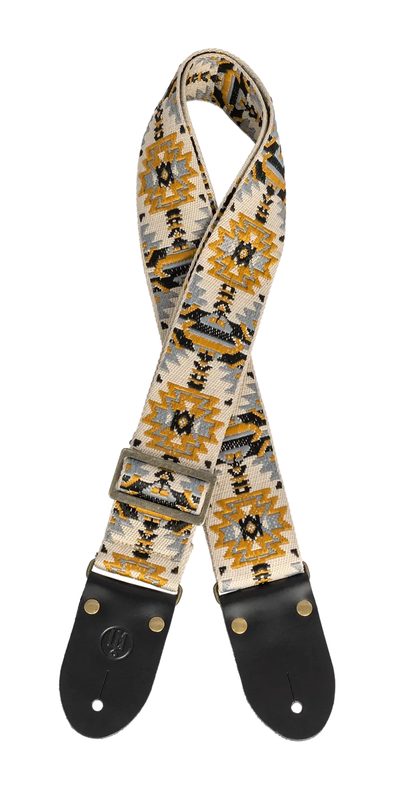 LM 2in Azteca Strap with White/Gold Aztec Pattern