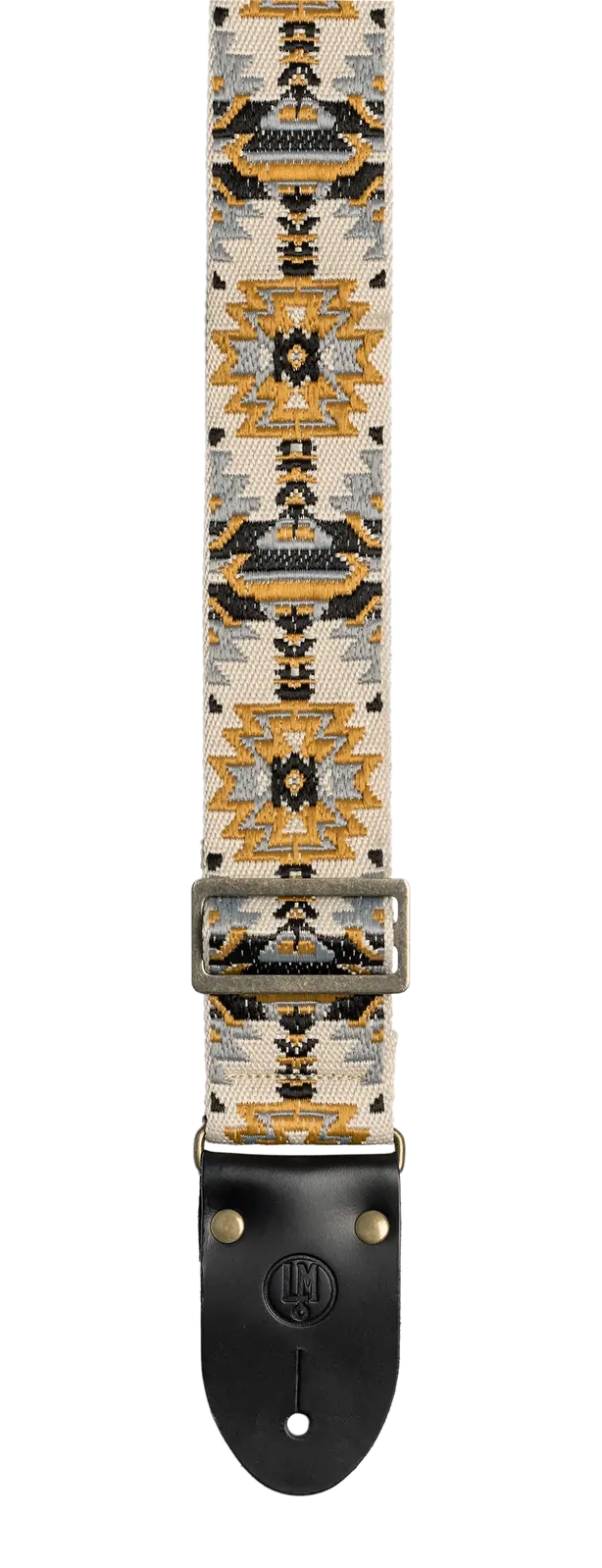 LM 2in Azteca Strap with White/Gold Aztec Pattern — view 2