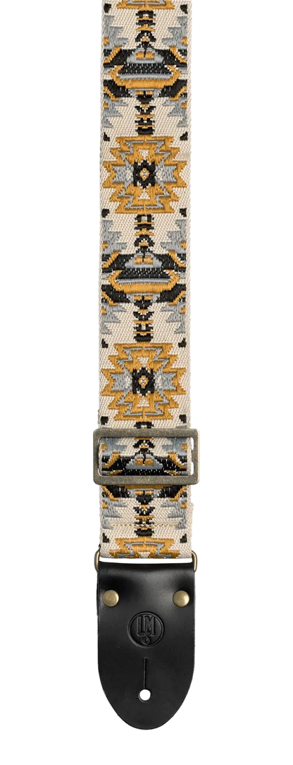 LM 2in Azteca Strap with White/Gold Aztec Pattern — view 2