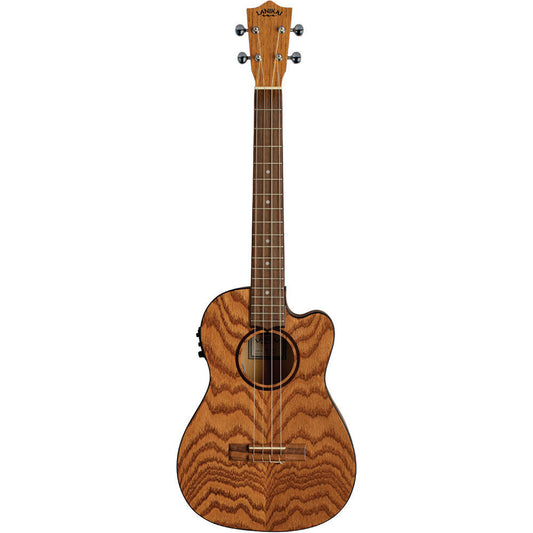 Lanikai Oak Series Baritone AC/EL Ukulele with Fishman Kula Preamp and Tuner, Natural Satin Finish, Includes Padded Gig Bag