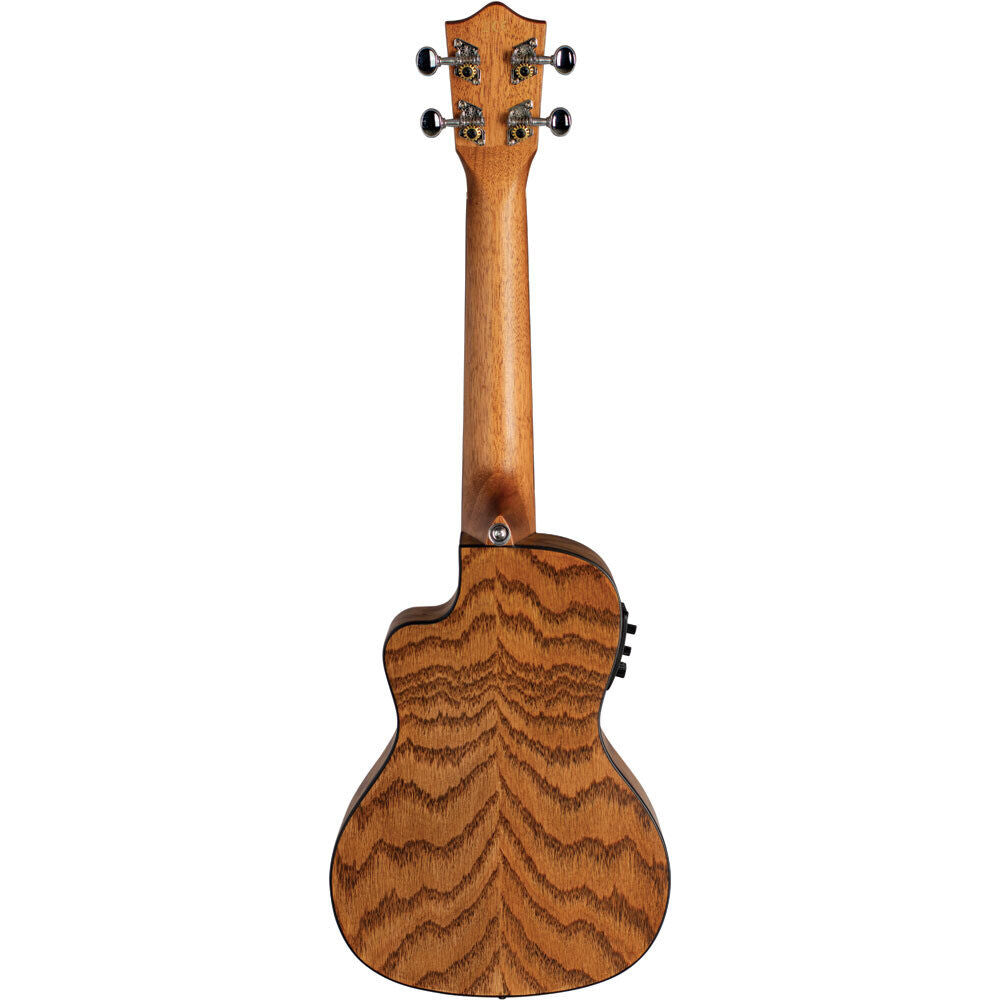Lanikai Oak Series Concert Cutaway Electric Ukulele with Fishman Kula Preamp and Tuner, Natural Satin Finish, Includes Padded Gig Bag — view 2