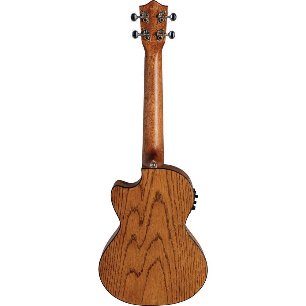 Lanikai Oak Series Tenor Electric Ukulele with Fishman Kula Preamp and Padded Gig Bag — view 2