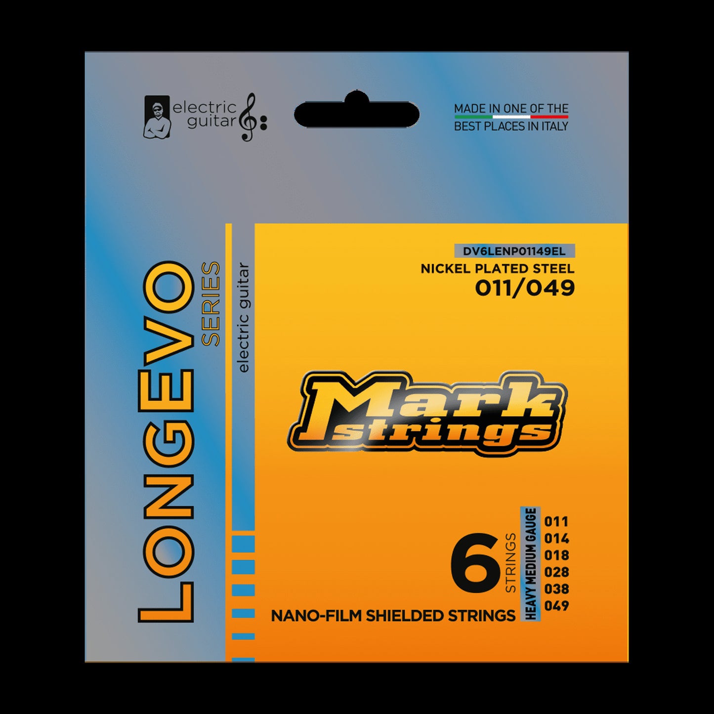Markbass Longevo Series Nano-Film Shielded Nickel Plated Steel 11/49 Electric Guitar Set
