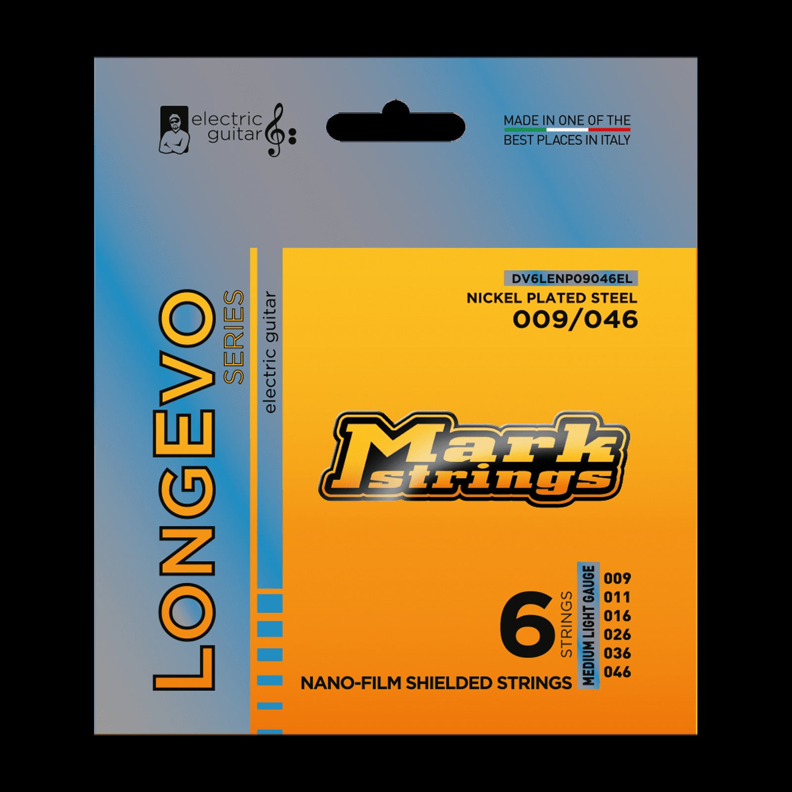 Markbass Longevo Series Nano-Film Shielded Nickel Plated Steel 9/46 Electric Guitar Set
