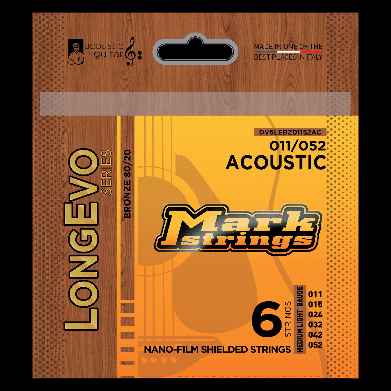 Markbass Longevo 80/20 Bronze Nano-Film Shielded 11/52 Acoustic Set