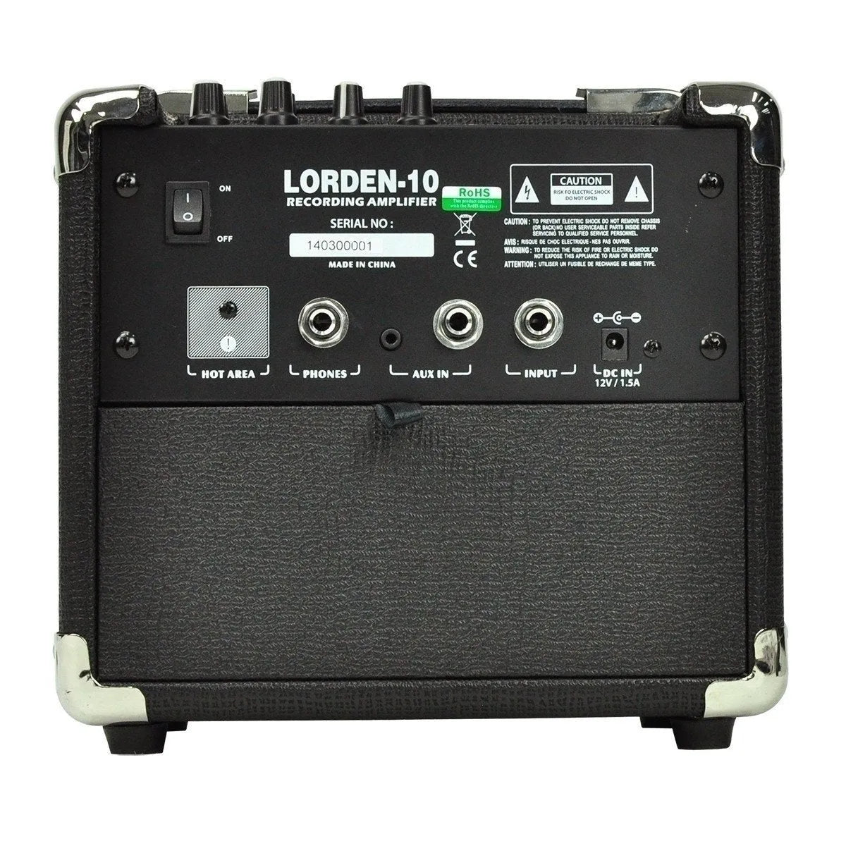 Lorden 10 Watt Guitar Busking Amplifier with Record & Playback, USB, SD Card, Line In, Battery & Mains Power Options — view 2