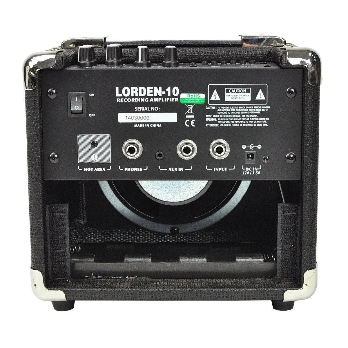 Lorden 10 Watt Guitar Busking Amplifier with Record & Playback, USB, SD Card, Line In, Battery & Mains Power Options — view 3