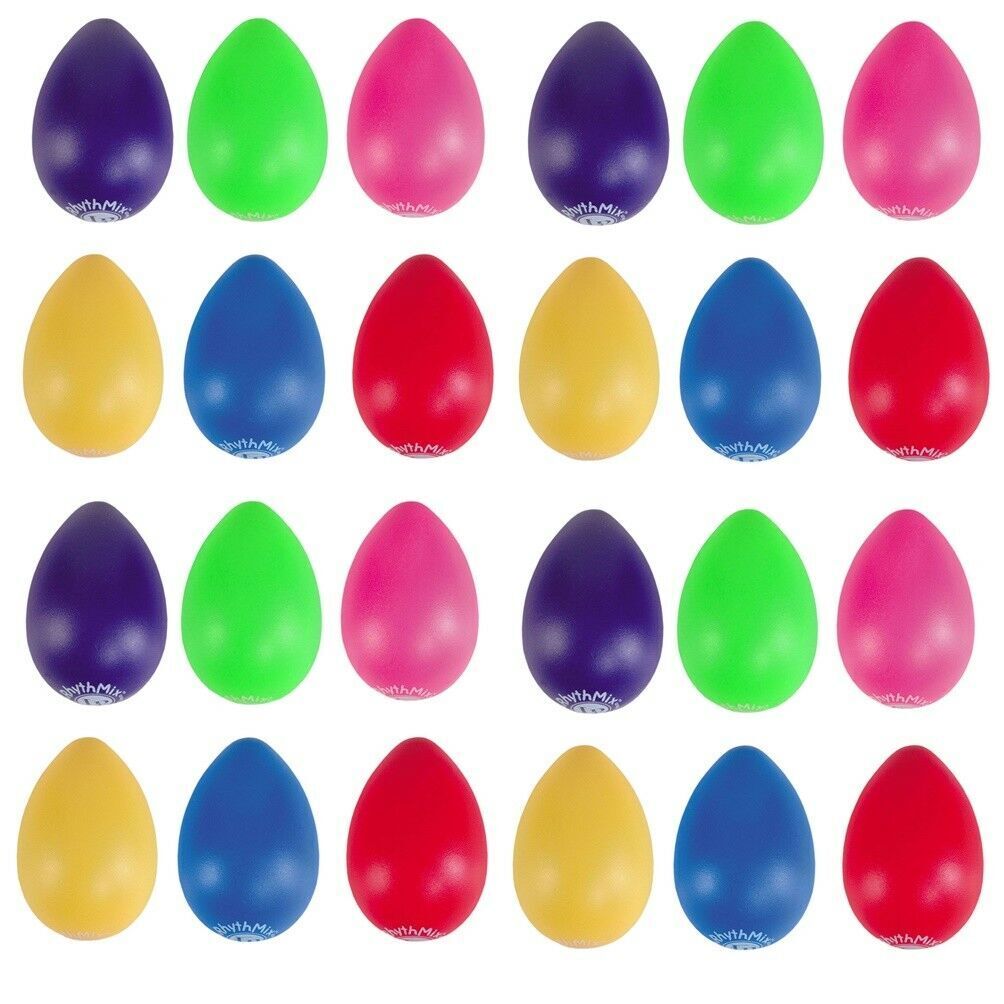 LP Egg Shakers - 36 Mix Pack, Hand-Held, Wipe-Clean Plastic, Non-Toxic Steel Shot