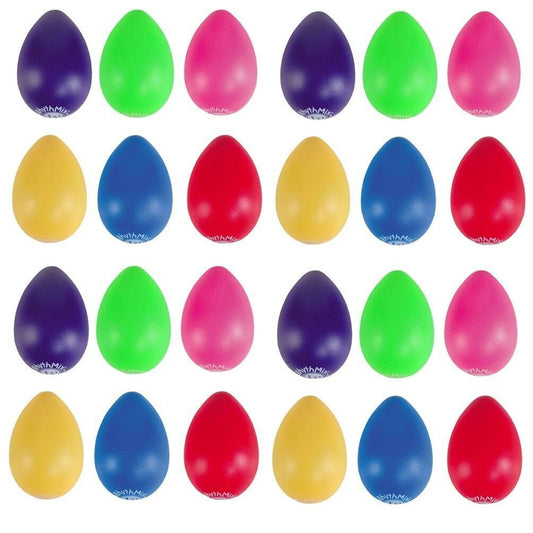 LP Egg Shakers - 36 Mix Pack, Hand-Held, Wipe-Clean Plastic, Non-Toxic Steel Shot