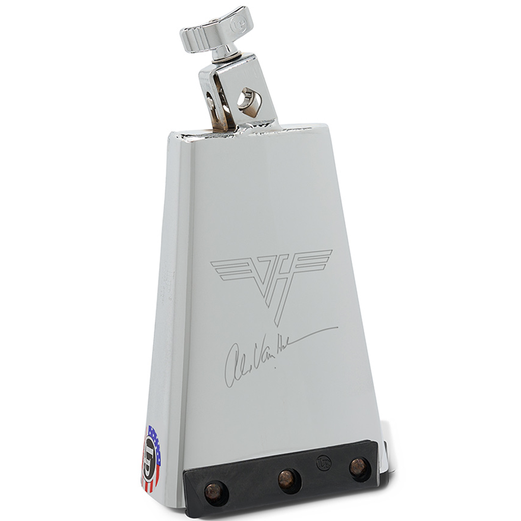 Latin Percussion Alex Van Halen Signature Cowbell with Mounting Eye-Bolt, 8-Inch, Chrome-Plated, Embossed with Signature and Logo — view 6