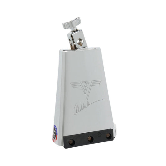 Latin Percussion Alex Van Halen Signature Cowbell with Mounting Eye-Bolt, 8-Inch, Chrome-Plated, Embossed with Signature and Logo