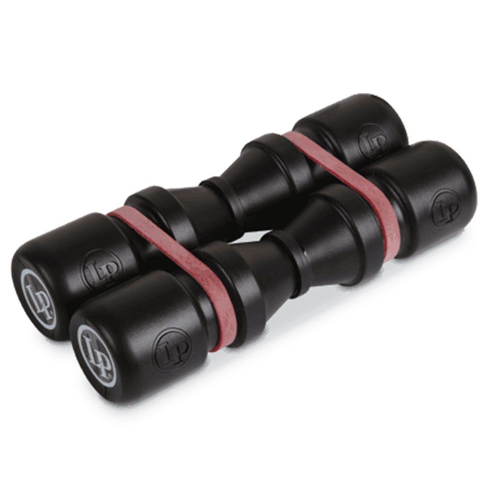 LP DuoShake Soft Shakers - Twin Set with Rubber Bands, 6.5" Black Body — view 2
